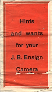 Image of John Bull pamphlet provided with J-B Ensign Box Camera