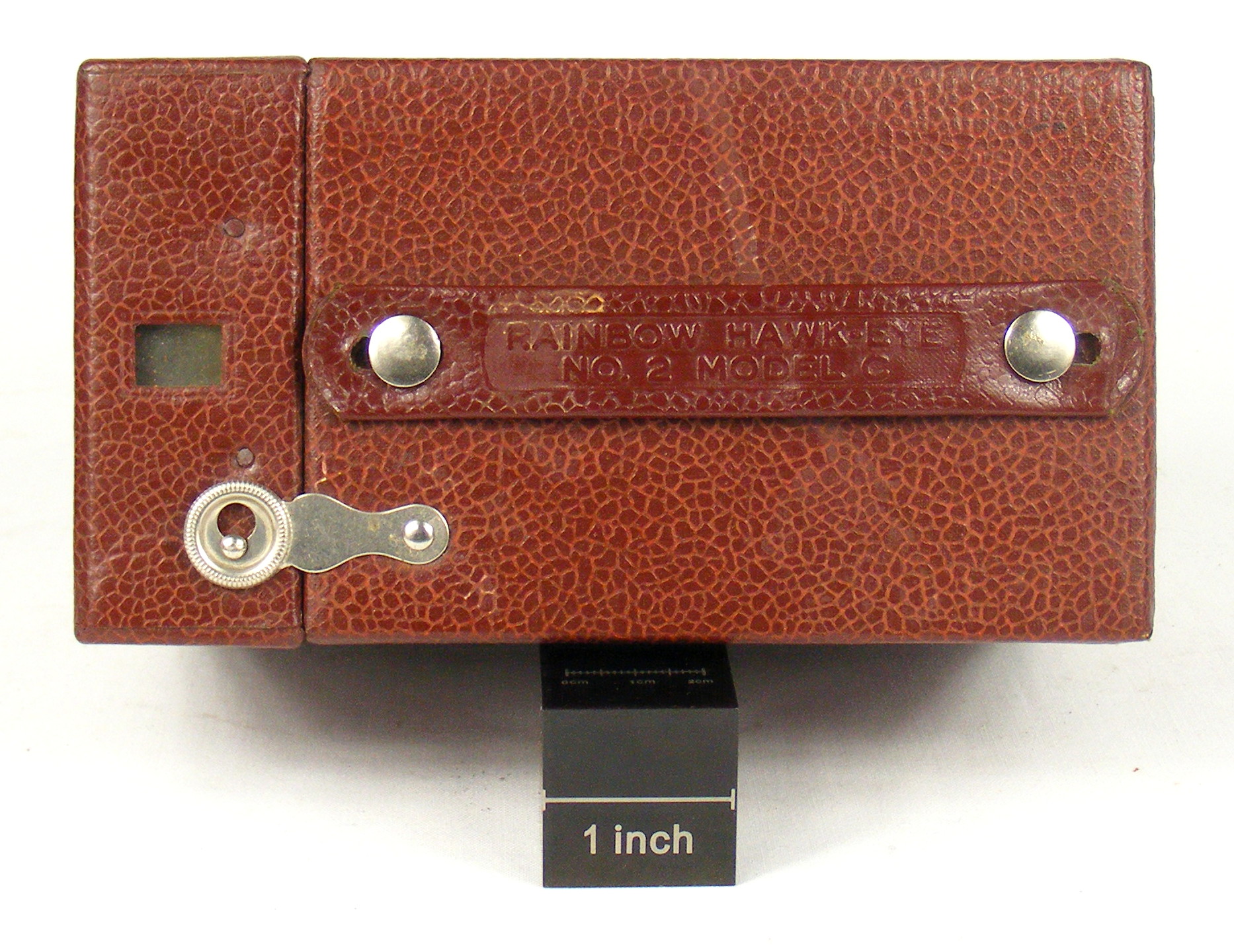 Image of Rainbow Hawk-Eye No 2 box camera (top view)