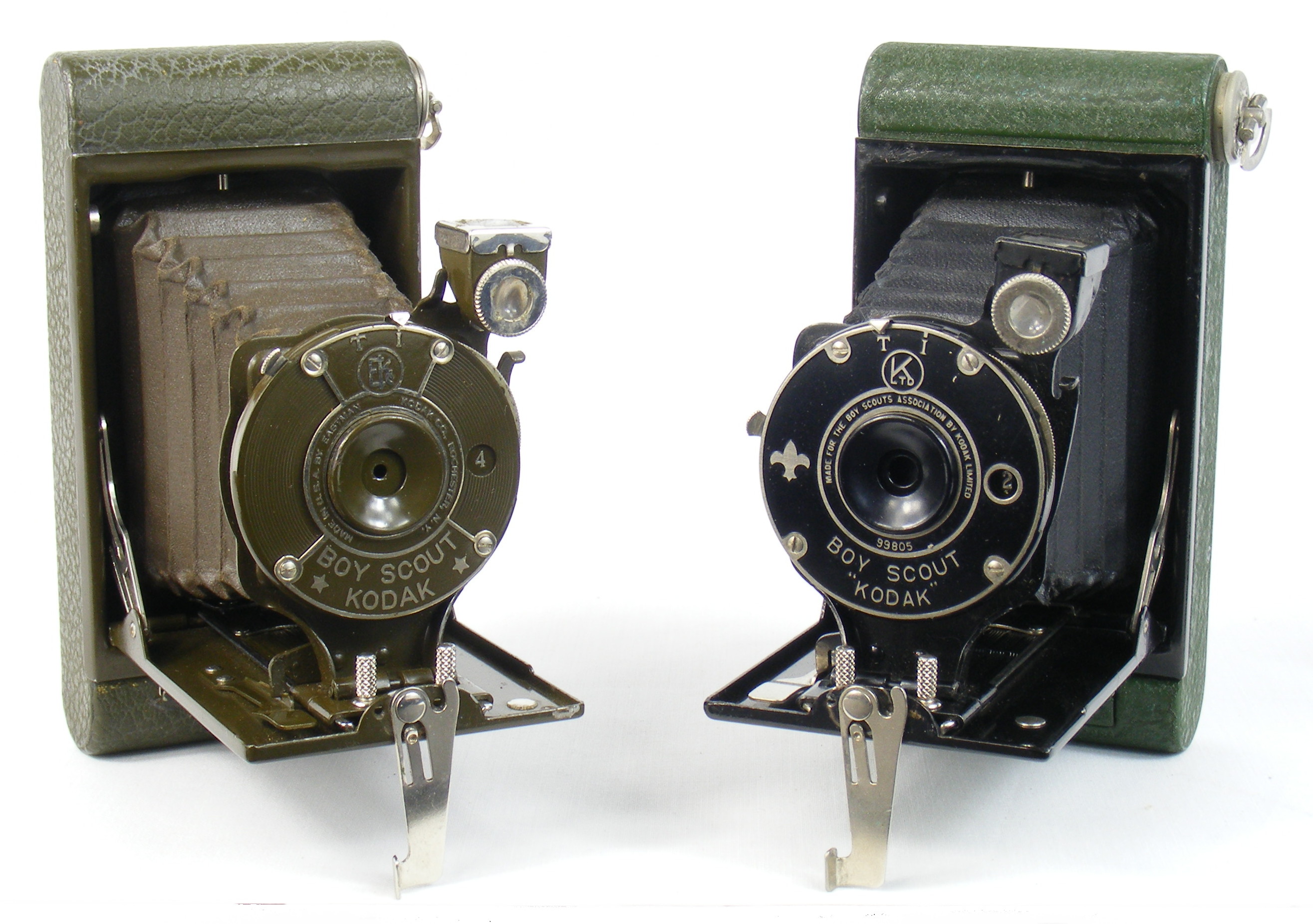 Image of Boy Scout Kodak cameras (US and UK versions)