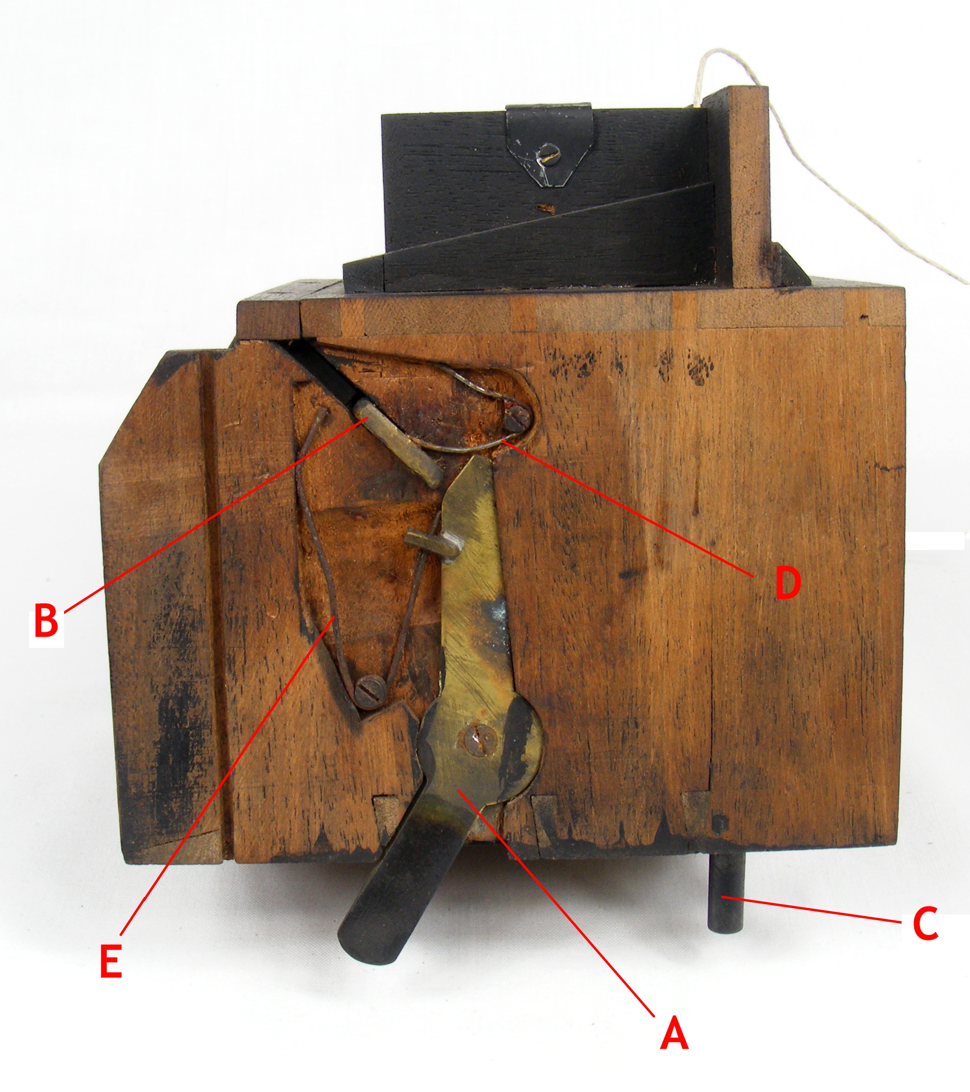 Image of Vanneck shutter assembly (annotated)